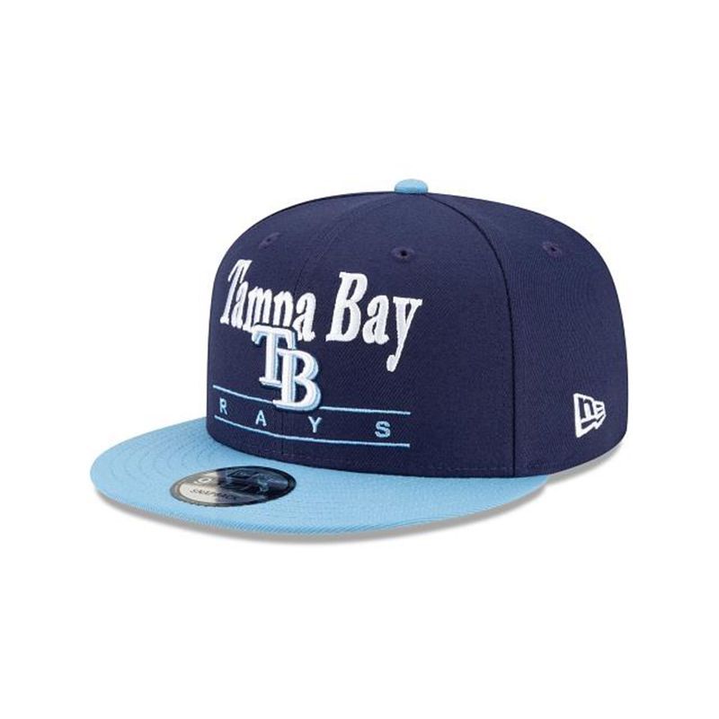 MLB Tampa Bay Rays Two Tone Retro 9Fifty Snapback (HJZ3979) - Blue New Era Caps